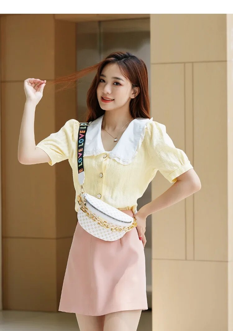 Sac banane bandoulière tendance femme 2023, imprimé léopard simple et décontracté, porté épaule ou buste._voghion.com