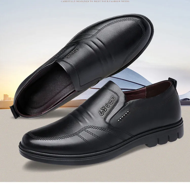 Man Sport Shoe Loafers Men Non-slip Leher Slip-on Black Driving Sneakers Male Dress Shoes Light Brehable Footwear_vogvips.com