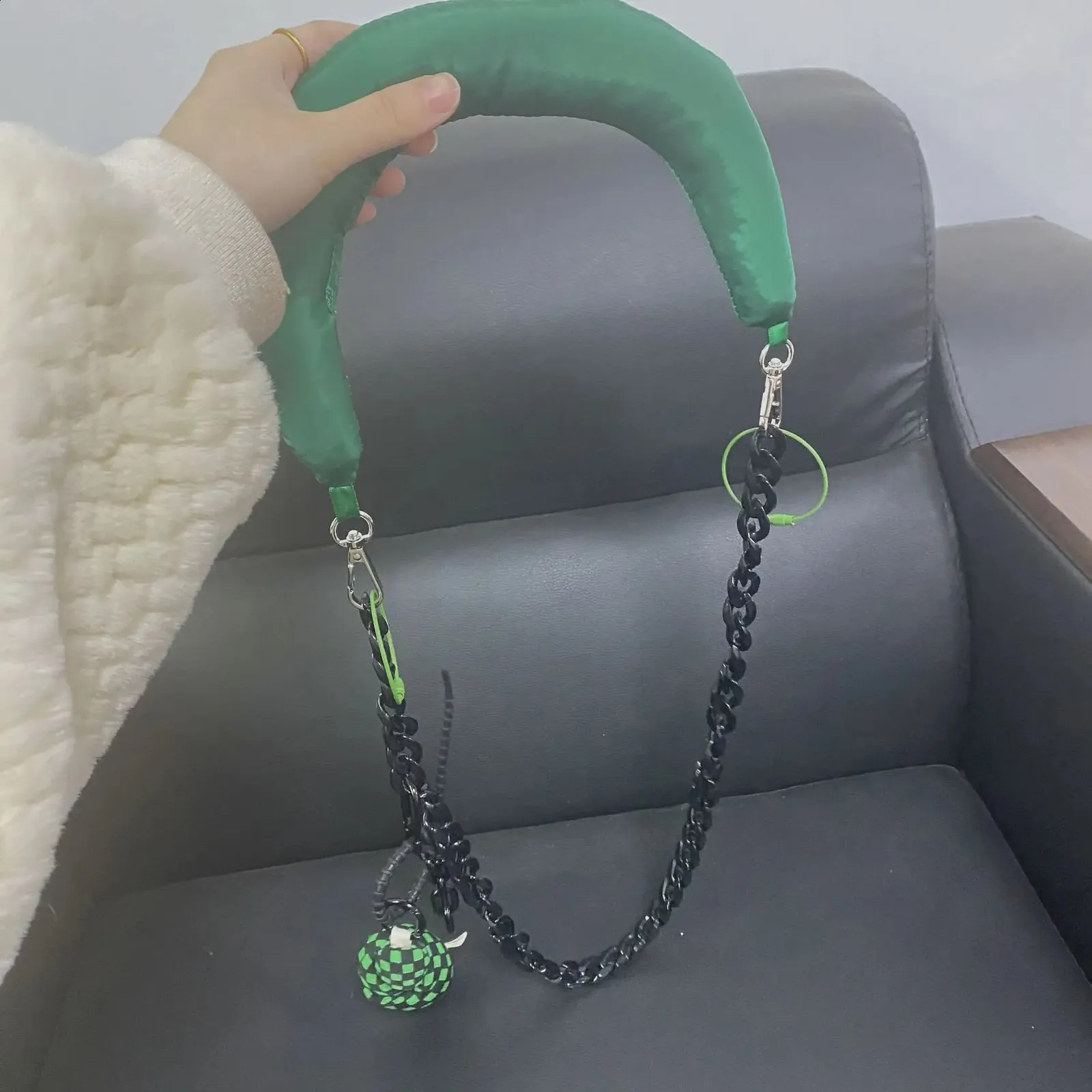 1Pc gebreide kleine verlengriem pols kleurrijke trekknoop tas schouderband Koreaanse mode tas hanger accessoires_voghion.com