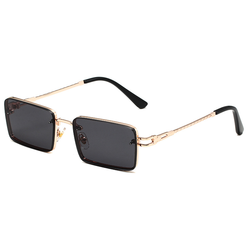 New metal small frame sunglasses ins Internet celebrity retro sunglasses fashion square sunglasses tide_voghion.com