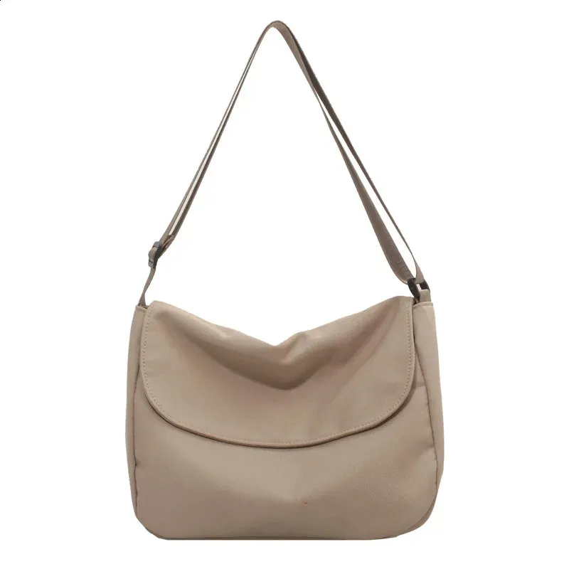 Solid Color Crossbody Simple Ladies Shoulder Waterproof Nylon WomenS Handbags Fashion Messenger Bag Women 240827_voghion.com