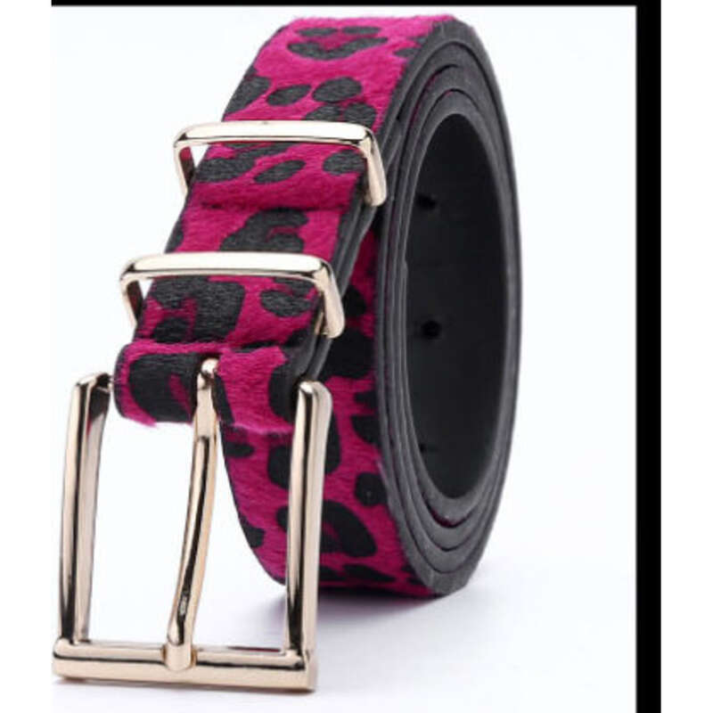 Women's Creative Leopard Horsehair With Jeans New Women's Belts Leading The Trend_voghion.com