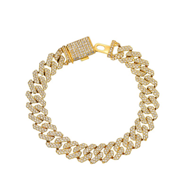 Personalità Intarsiato Dia Moda OL Luce Bracciale Uomo Hip Hop Niche Design Mano Gioielli_voghion.com