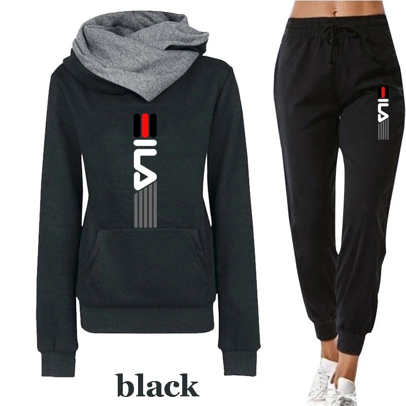 Chándal de invierno para mujer, jerséis, sudaderas con capucha y pantalones para correr, conjunto de dos piezas, traje deportivo para mujer, trajes de ropa, invierno 2024