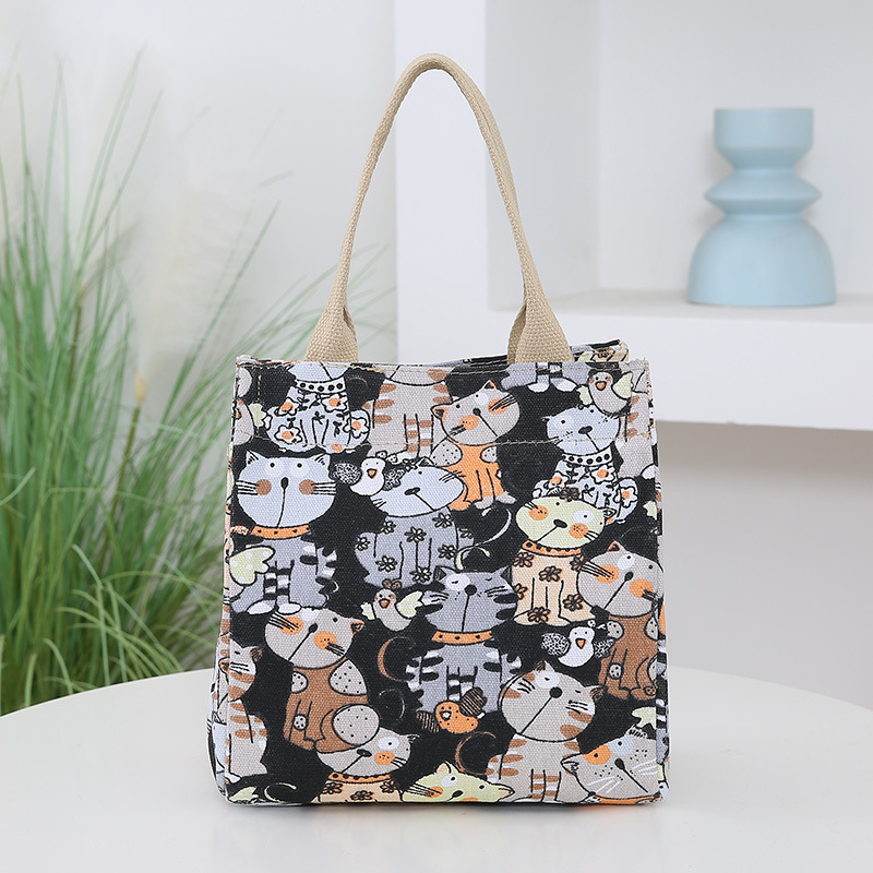 Women's Cartoon Large Capacity Office Lunch Commuter Handbag Tote Small Bag_voghion.com
