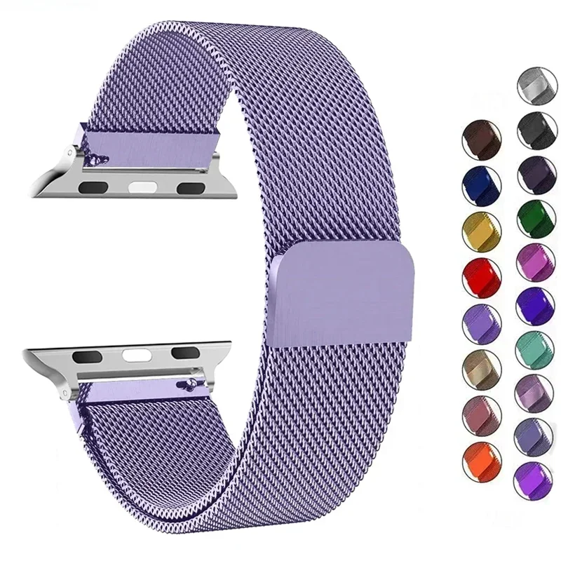Boucle milanaise pour bracelet Iwatch Ultra-2 49 mm 45 mm 44 mm 41 mm 40 mm Bracelet en métal pour bracelets Iwatch série 9 8 7 6 5 4 SE