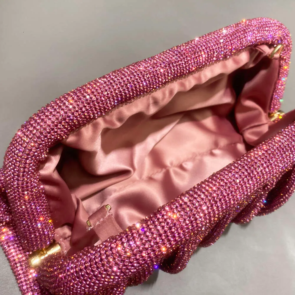 Pochettes de soirée faites à la main avec poignée brillante, nouveaux sacs à main et sacs à main pliables de créateur pour fête de mariage de haute qualité_voghion.com