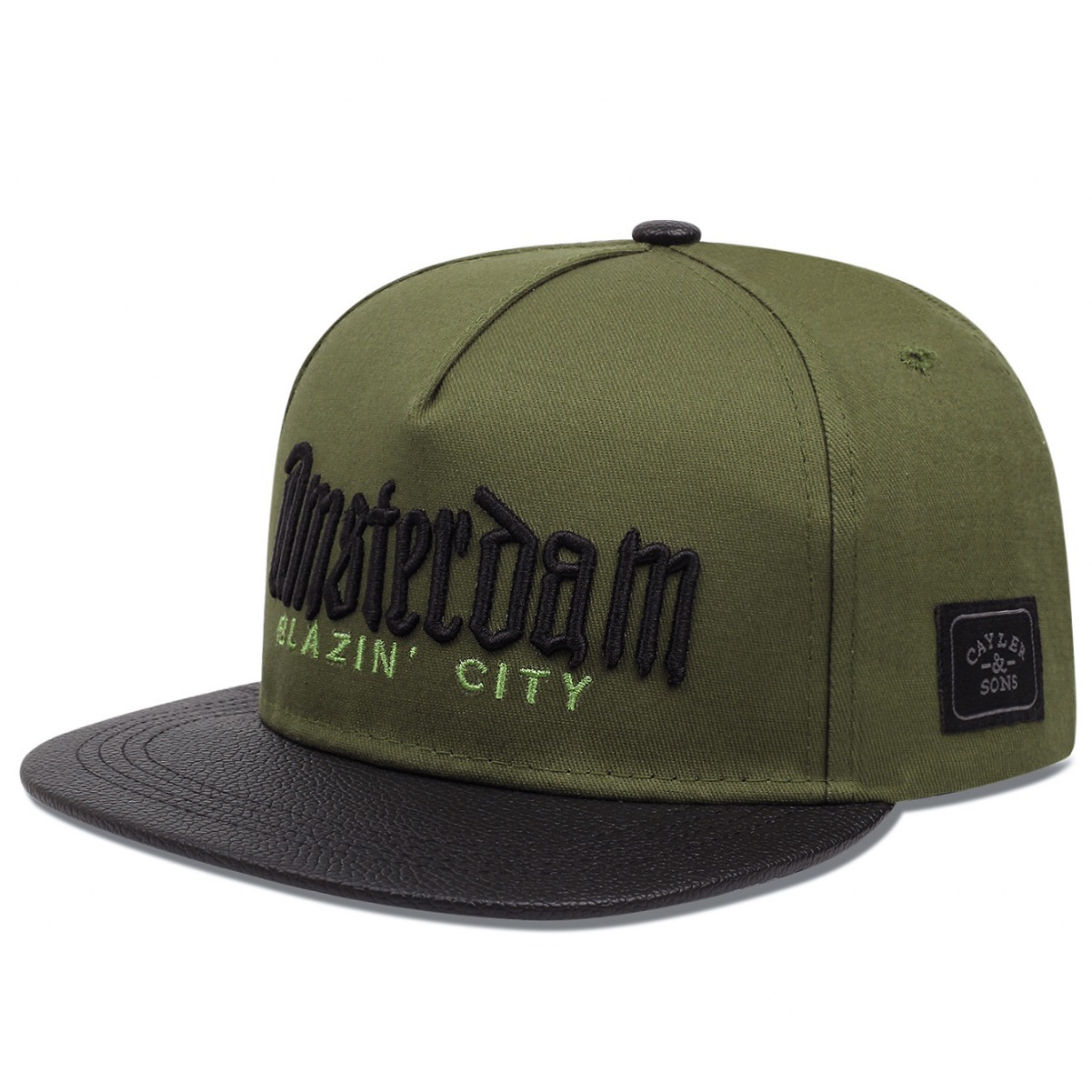 Trendy Cayler Sons Embroidered Print Hip Hop Baseball Street Dance Fashion Men's and Women's Flat brim Hat_voghion.com