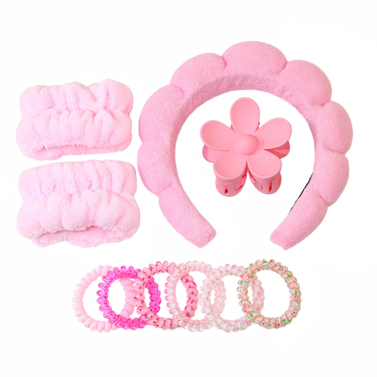Guanyang cross-border hit 10-piece set face wash headband cloud headband female simple women's hair band hair grabbing set hair_voghion.com