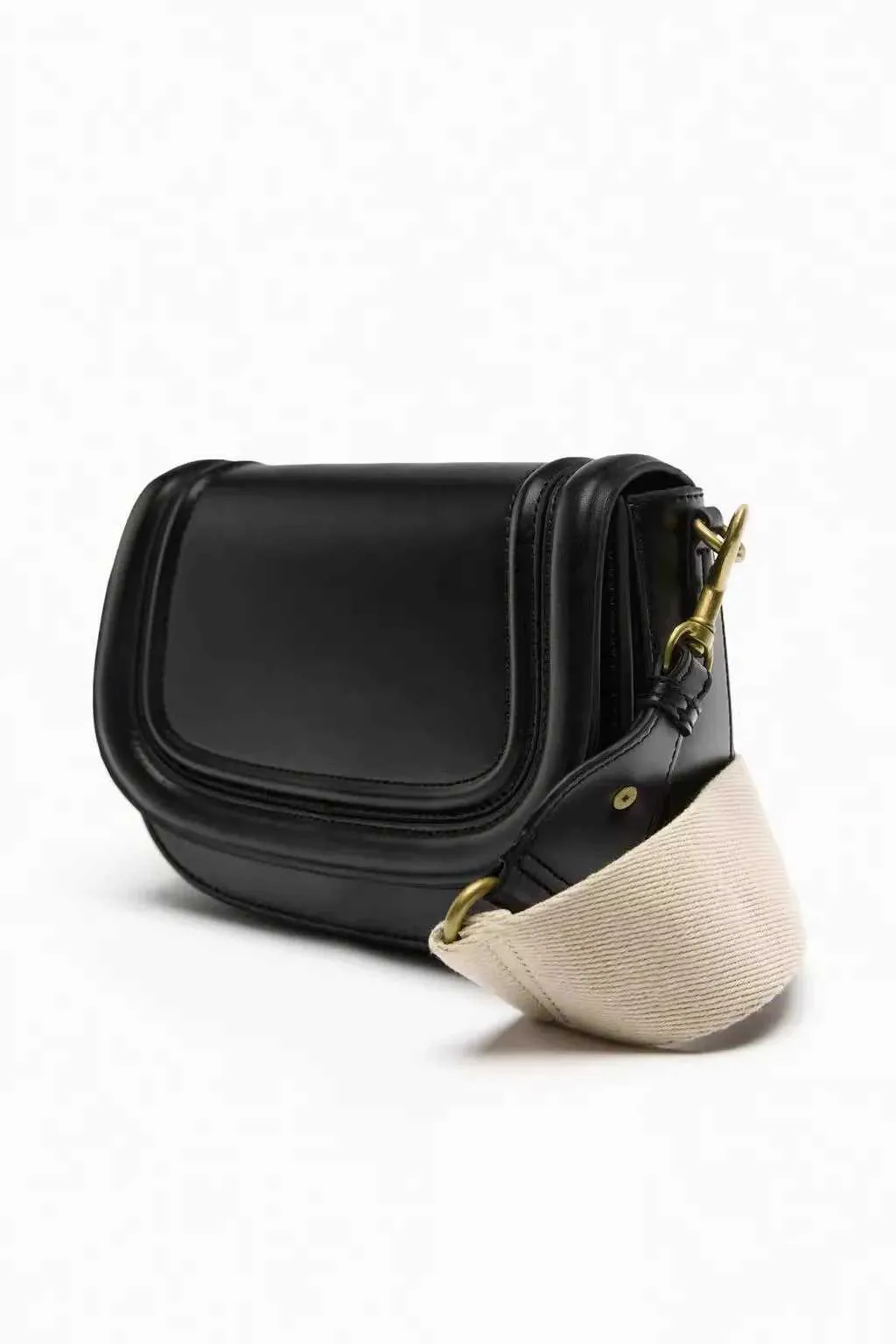 Stylish Women's Saddle Bag With Wide Shoulder Strap Pu Leather_voghion.com