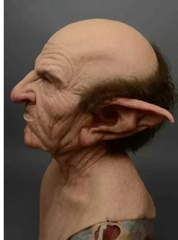 Ny morfar Mormor Halloween spetsiga öron Gammel man Head Party Erbjuder Skrämmande Cosplay rekvisita Mask TerrorXJ240905_voghion.com