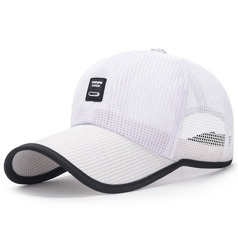 Ny sommar utomhus förlängt brätte solskyddsnät anknäpsmössa för kvinnor solskydd baseballkeps bred brättad andningsmössa för män_voghion.com