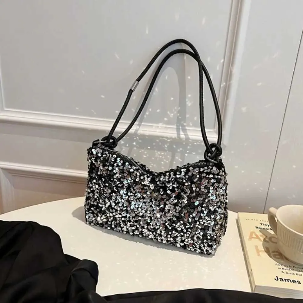 Einfarbig Crossbody Mode INS Pailletten Schulter Taschen Telefon Geldbörse Handtasche Abend Clutch Tasche Mädchen DIYC241103_voghion.com