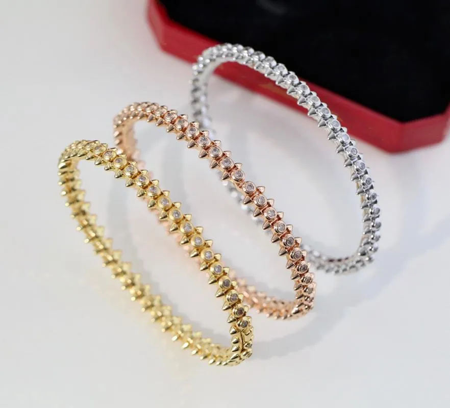 Link, Chain Selling European Women's Jewelry Rivet Rose Gold Bracelet Fashion Party_voghion.com