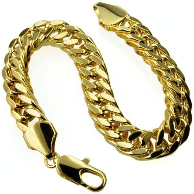 Mens 10mm Width Vacuum Plating 19cm 20cm 21cm 22cm 23cm 24cm Length Cool Braclet B119_voghion.com