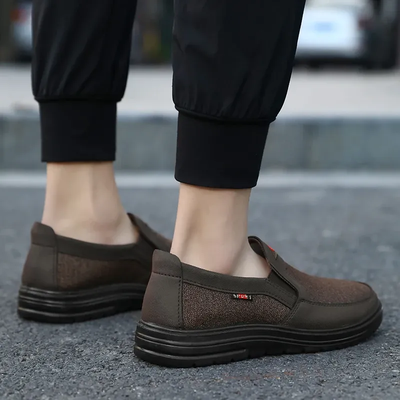 Lightweight Men Casual Breathable Canvas Loafers Slip-on Driving Shoes Wear-resistance Mens Sneakers ato Hombre_voghion.com