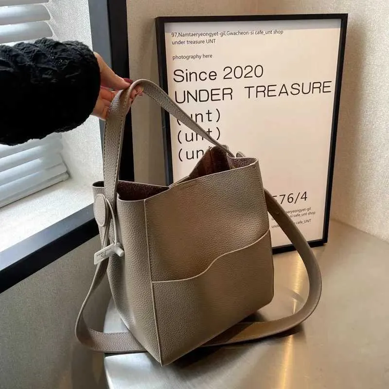 Borsa a secchiello da donna, tracolla piccola in pelle, tendenza stilista femminile, 2024, portafoglio e borsa a mano Y241121_voghion.com