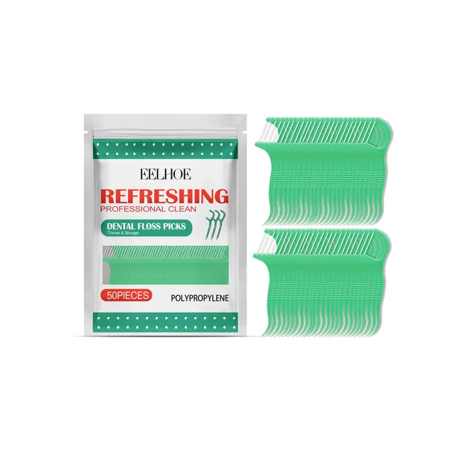 50/100PCS Tandzijdestokjes Reiniging tussen tanden Interdentale floss Tandenborstel Wegwerp tandenstoker Mondhygiëne Verzorgingstool_voghion.com