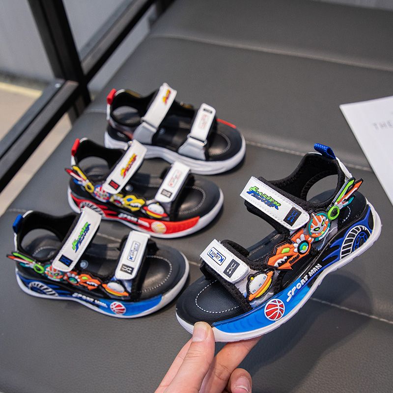 Boys' Soft soles beach Summer 2024 new ins children's shoes cartoon non-slip sports sandals_voghion.com