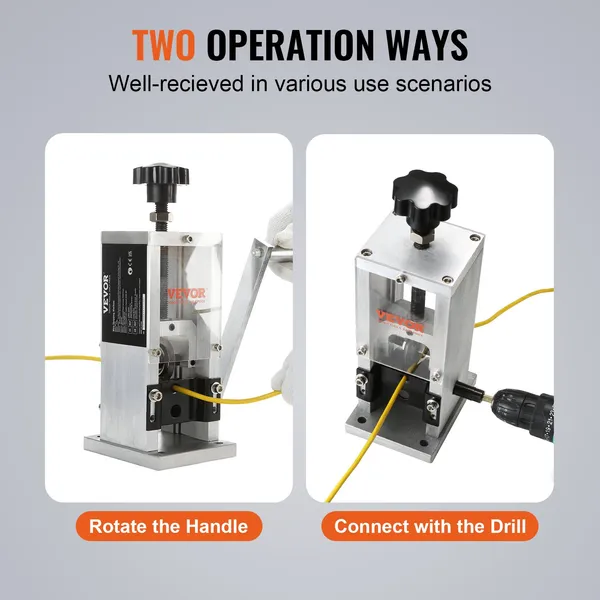 Portable Manual Wire Stripper For Copper Cables With Hand Crank_voghion.com