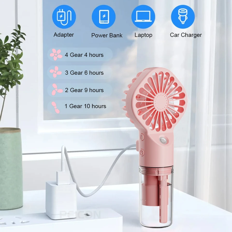Ventilateur brumisateur portable rechargeable par usb_voghion.com