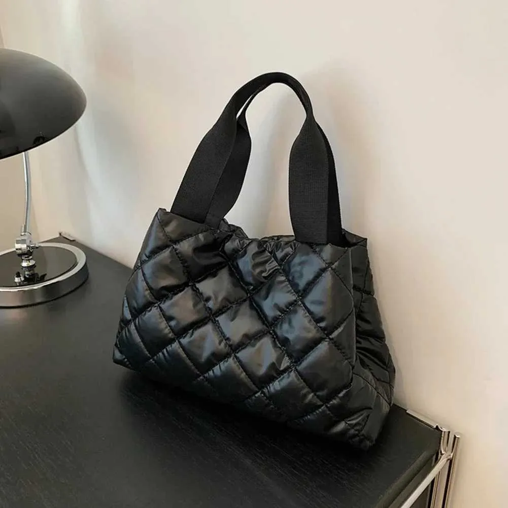 Moda Donna Hobo Trapuntato Spazio Imbottito Borsa A Tracolla Borsa Invernale Donna Cuscino Grande Capacità Tote Crossbody Ba241105_voghion.com