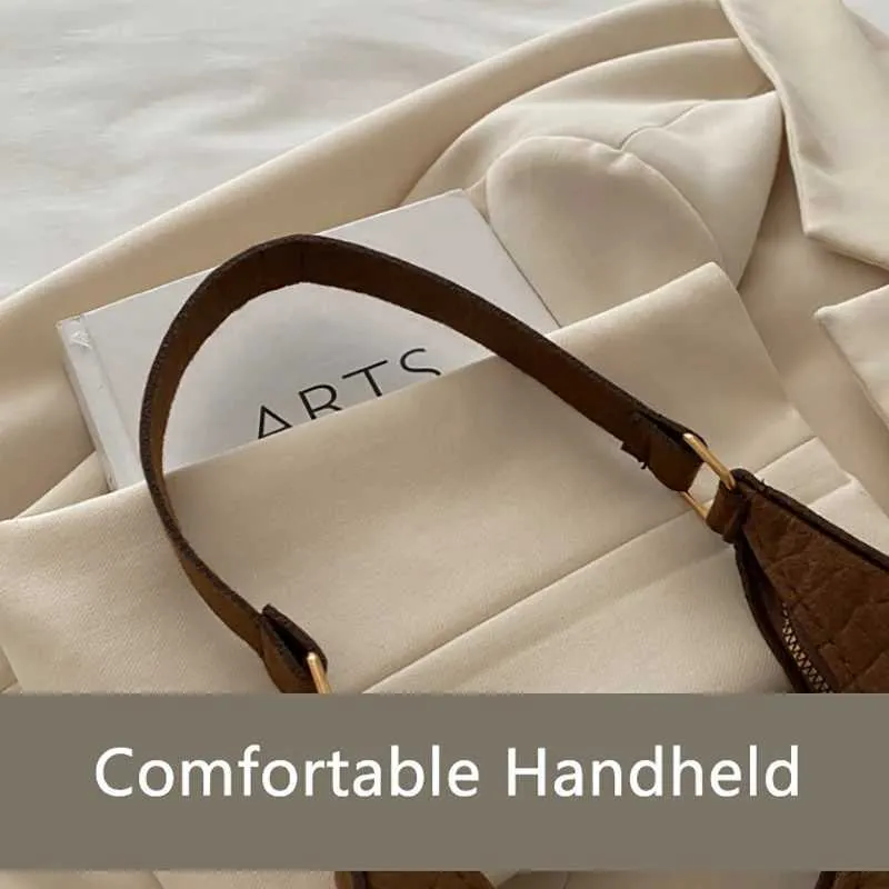 Sac à main à bandoulière décontracté pour femme, modèle sous les aisselles, mode coréenne, sac à main d'hiver léger C241106_voghion.com