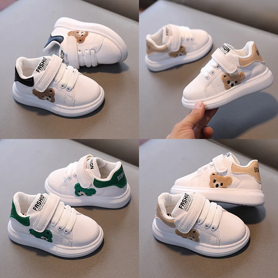 2025 New Kids shoes for leather Outdoor Running youth basketball sneakers black white veet Thick soled flat Height_voghion.com