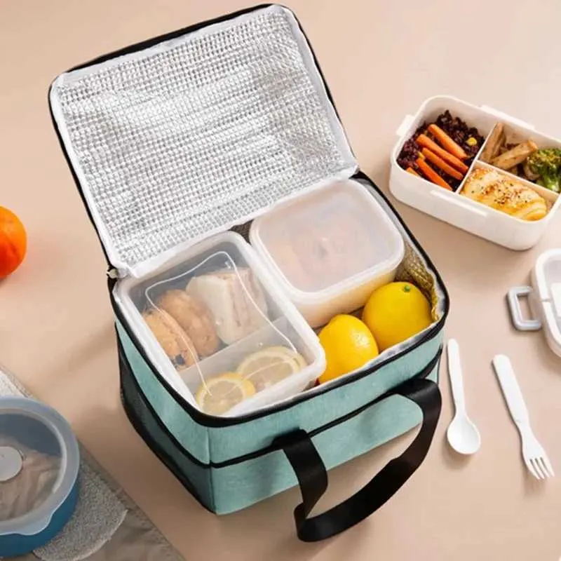 Geantă impermeabilă portabilă utilitară cationică mare izolație termică îngroșată saci de mare capacitate picnic prânz cutie C241116_voghion.com