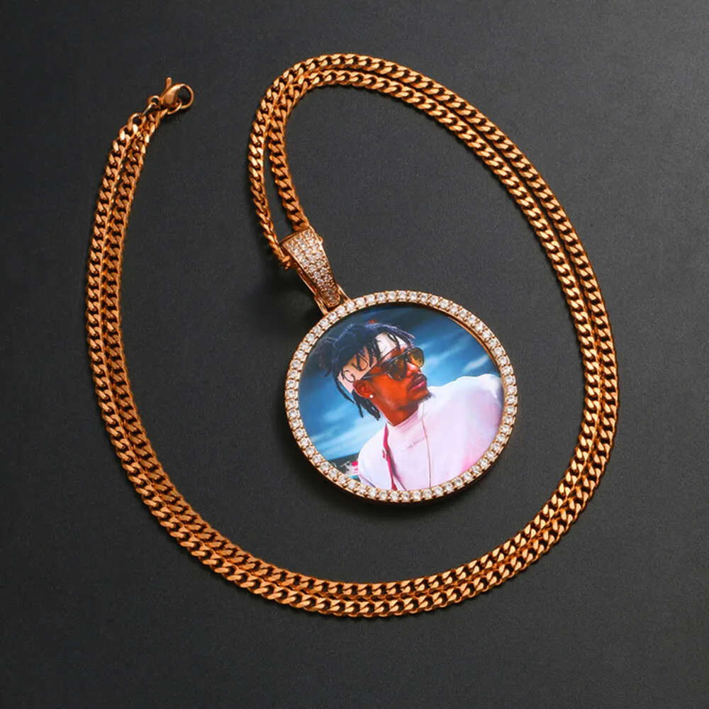 Collane personalizzate placcate in oro rosa con ciondolo in moissanite, gioielli hip hop, test di superamento_voghion.com