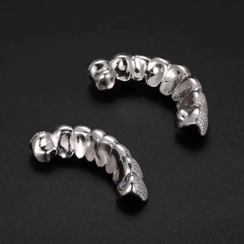 Grillz Dentalgrills Mund Exklusive Anpassung Moissanite Zähne Iced Out Hop Sier Dekorative Zahnspangen Real Dia BG_voghion.com