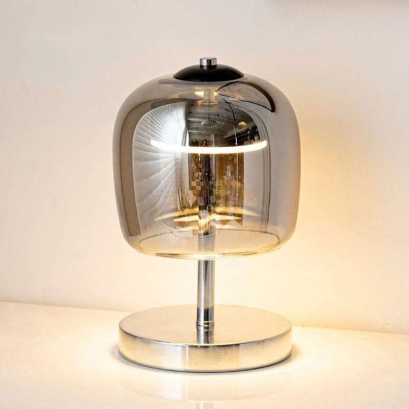 Desk Style Desk High-end Bedroom Bedside Bed Lamp Light Luxury Geometric Simplicity Transparent Ins_voghion.com