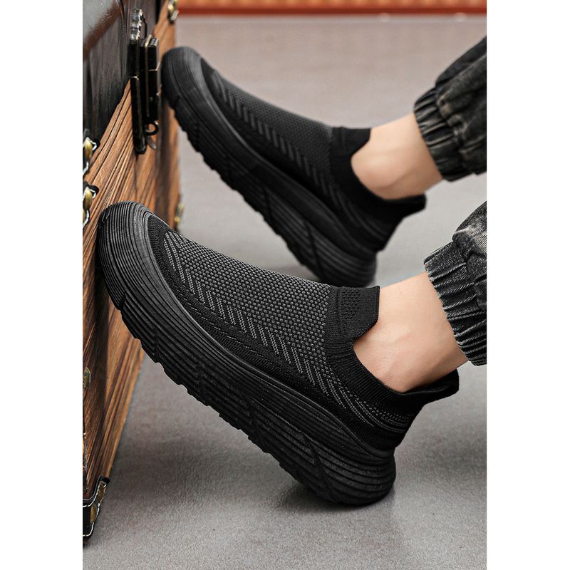 Men's new summer breathable flying woven men's thick soles all casual sports outdoor fashion running shoes_voghion.com