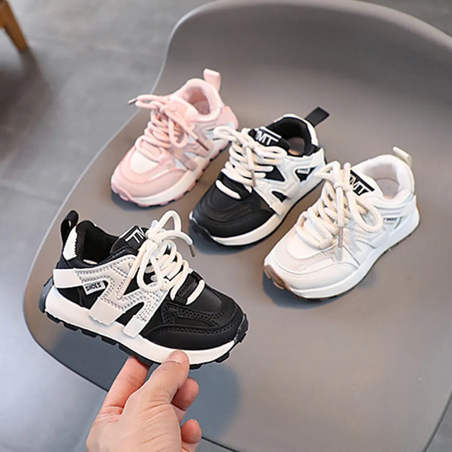 Zapatillas deportivas escolares para niños pequeños, unisex, para entrenamiento, para exteriores, cómodas, tallas 21_voghion.com