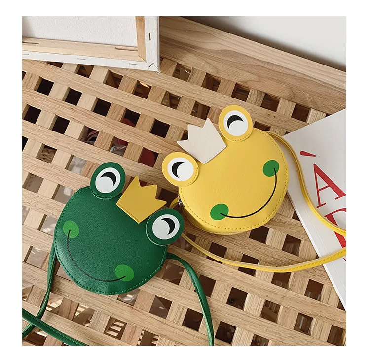Fashion Kids Handbags Newest Korean Girls Mini Princess Purses Cute Frog Shoulder Messenger Bag Children Coins Bags_voghion.com