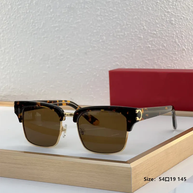 Sonnenbrille 2024 Retro Unisex Fashion Halbrahmen Unregelmäßiges Farbverlaufsdesign UV400_voghion.com