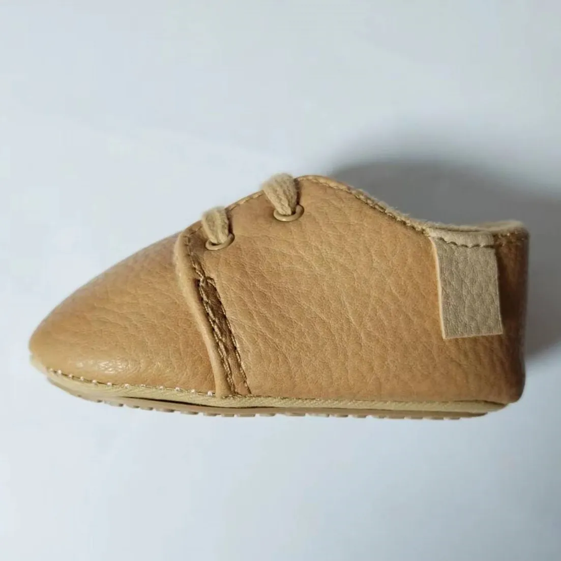 Infant First Walkers Leather Sneakers With Anti-slip Rubber Sole_voghion.com
