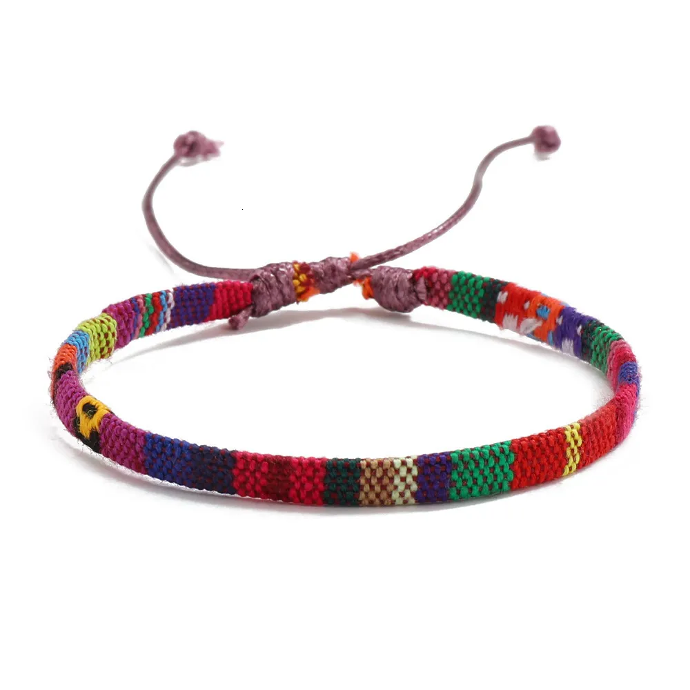 Gewebtes Stoffarmband Ethno Stil Vintage Boho Nepal Armschmuck_voghion.com