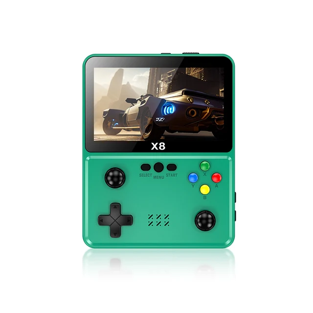 X8 Retro Håndholdt 4 Tommer IPS-skærm 10 Emulator Dobbeltbetjent videoafspiller Hjemmespilkonsol PSP2000+ Gaming_voghion.com
