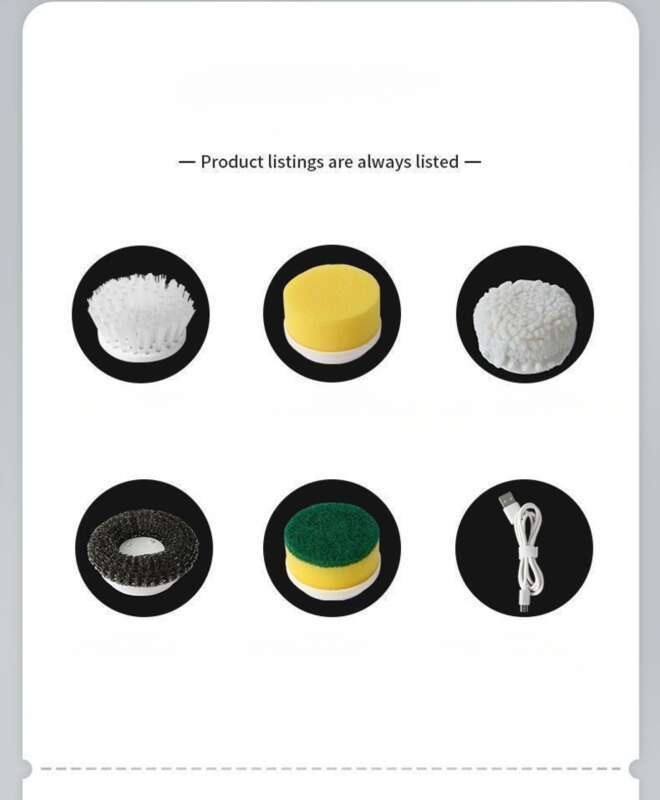 【 4836 People's Collection 】 Handheld Electric Cleaning Multifunctional Non Greasy Dishwashing Pot Brush, Divine Tool_voghion.com