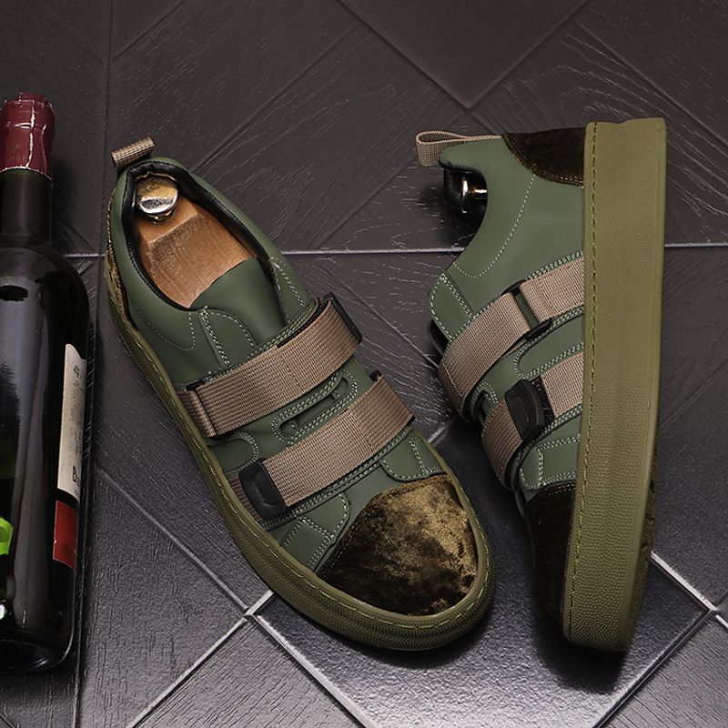 Cricket für Männer 2023 Neue One Step Lazy Trend Vielseitige Casual Velcro Herren Rote Einzelschuhe_voghion.com