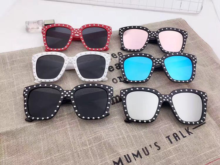 Mother&Kids Children's glasses girls diamond-encrusted cute baby sunglasses girl baby UV-resistant personality fashion sunglasses_voghion.com