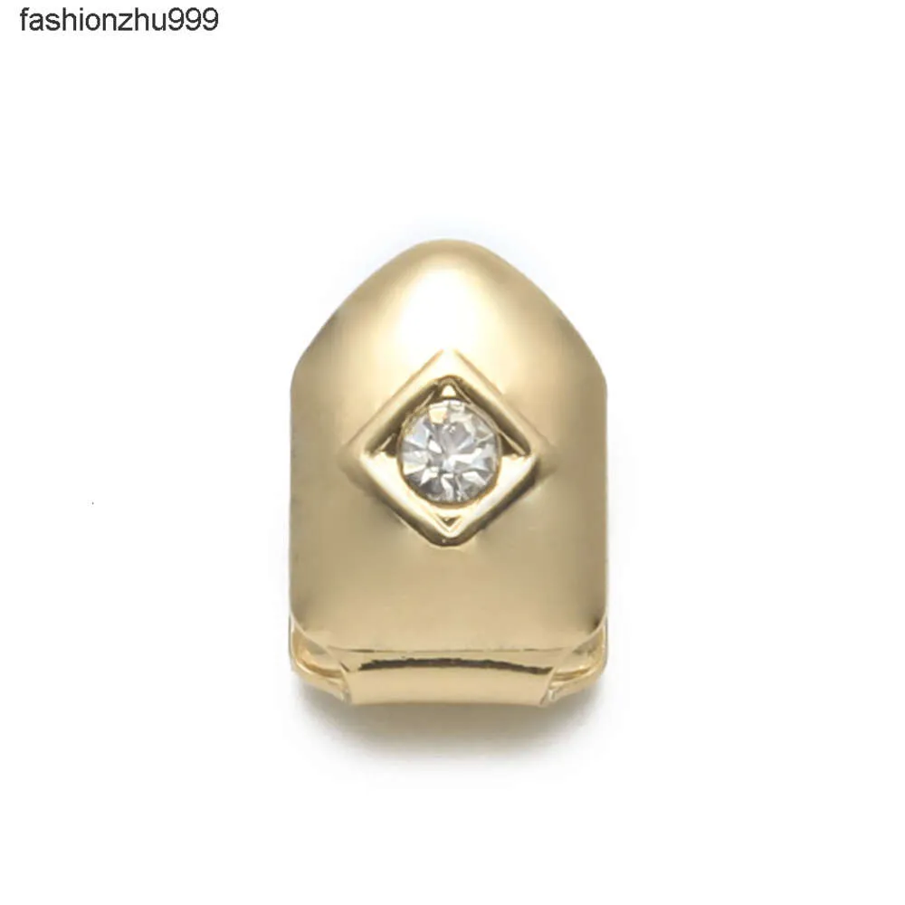 Vergoldeter Hip Hop Einzelzahn Grillz Cap Top Bottom Grill für Halloween Weihnachtsfeier Schmuck_voghion.com
