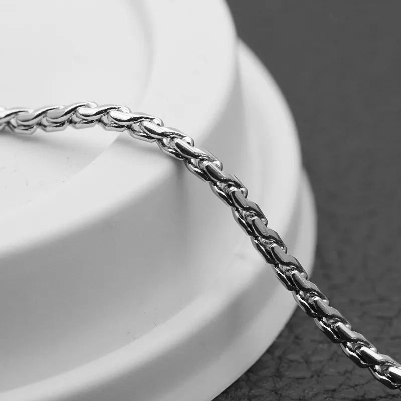 Stainless Steel S-shaped Chain Necklace For Men Jewellery Gift_voghion.com