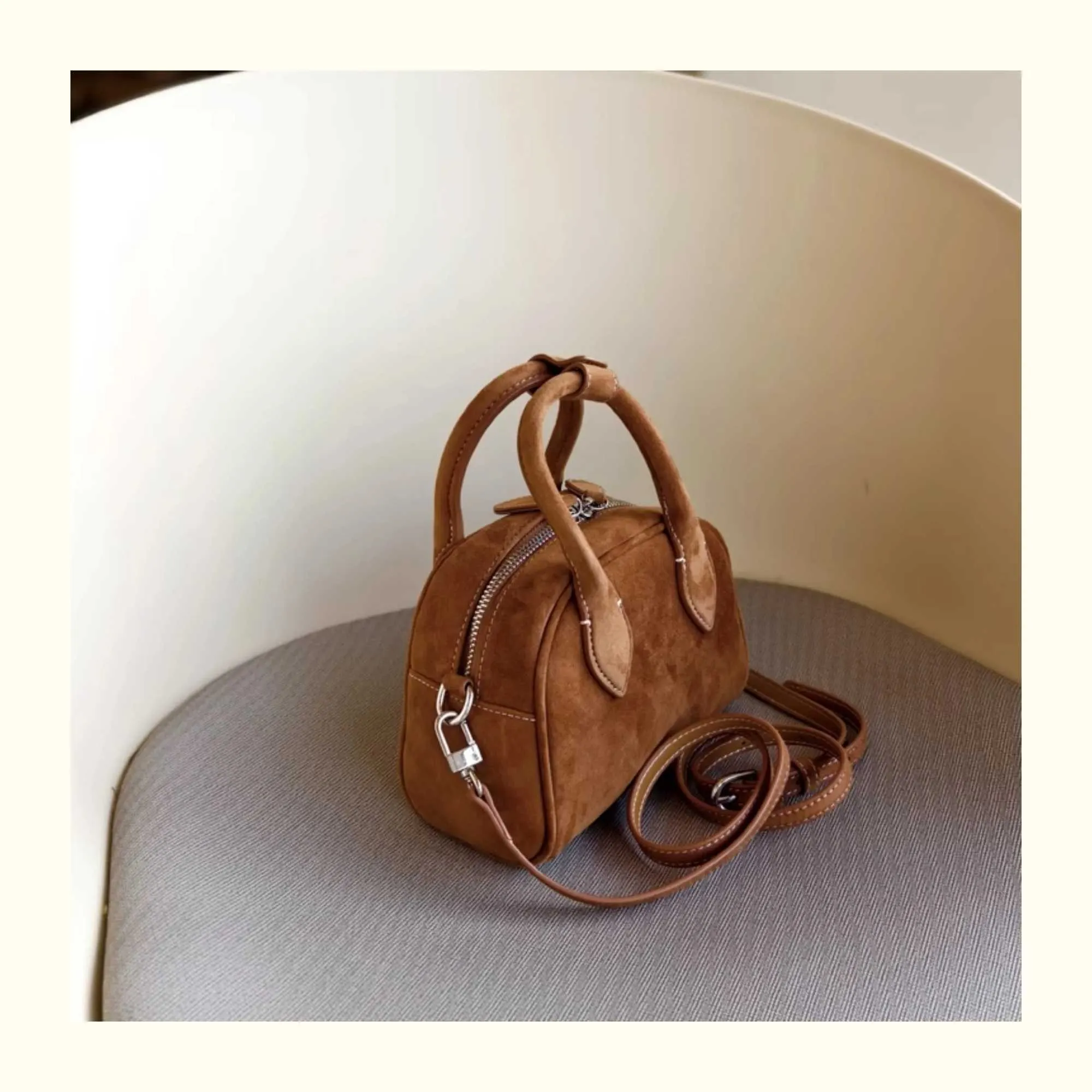 Suède pillow crossbody tas dames retro echt lederen handtas_voghion.com