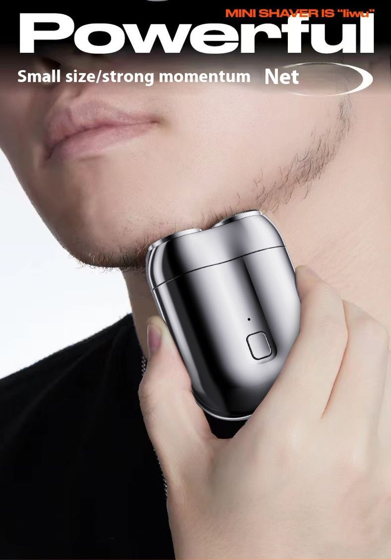 2024 new electric shaver, portable mini dual head, water washed small steel cannon shaver_voghion.com