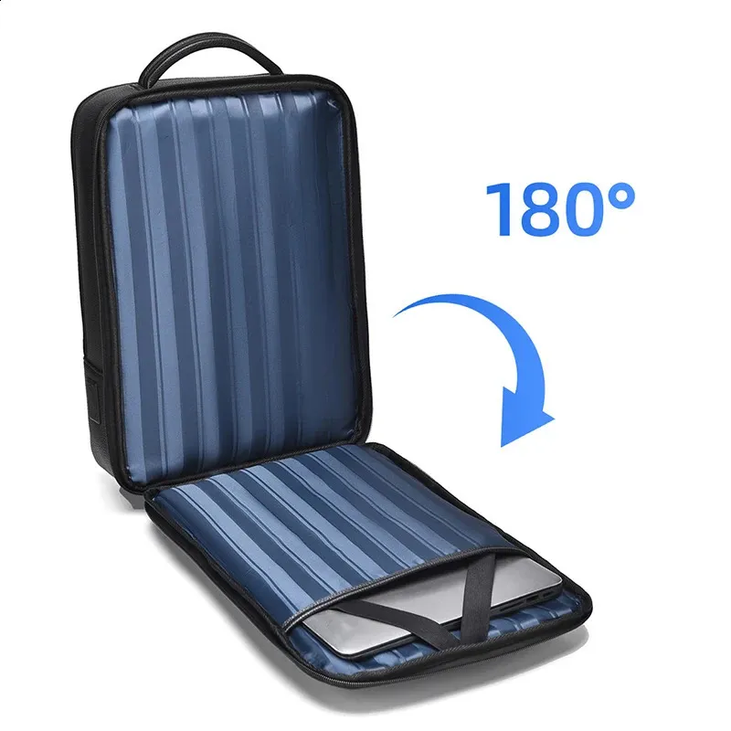 Zaino da uomo in pelle PU con ricarica USB, alla moda, per ufficio, da viaggio, casual, per affari_voghion.com