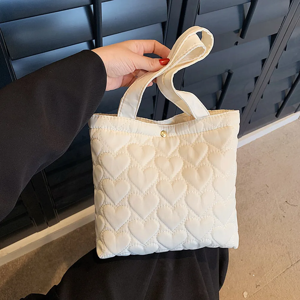 Sac à main décontracté en tissu Oxford pour femme, couleur unie, rembourré, grande capacité, léger, pour courses_voghion.com