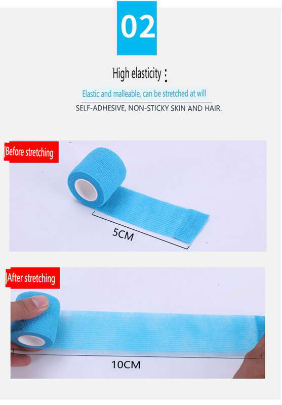 【 100000+repurchases 】 Elastic Self-adhesive Aerobics Bandage White Knee Elastic Wide Ankle Joint Writing Anti Abrasion_voghion.com