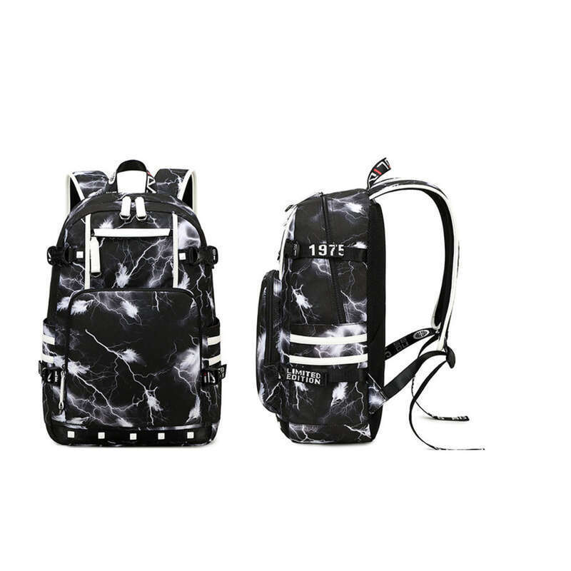 Herren Rucksack Mit Blitz-druckmodellen Für Uni Und Freizeit_voghion.com